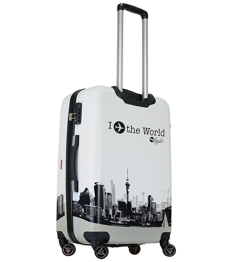Большой чемодан спиннер Lcase I LOVE THE WORLD (72 см)