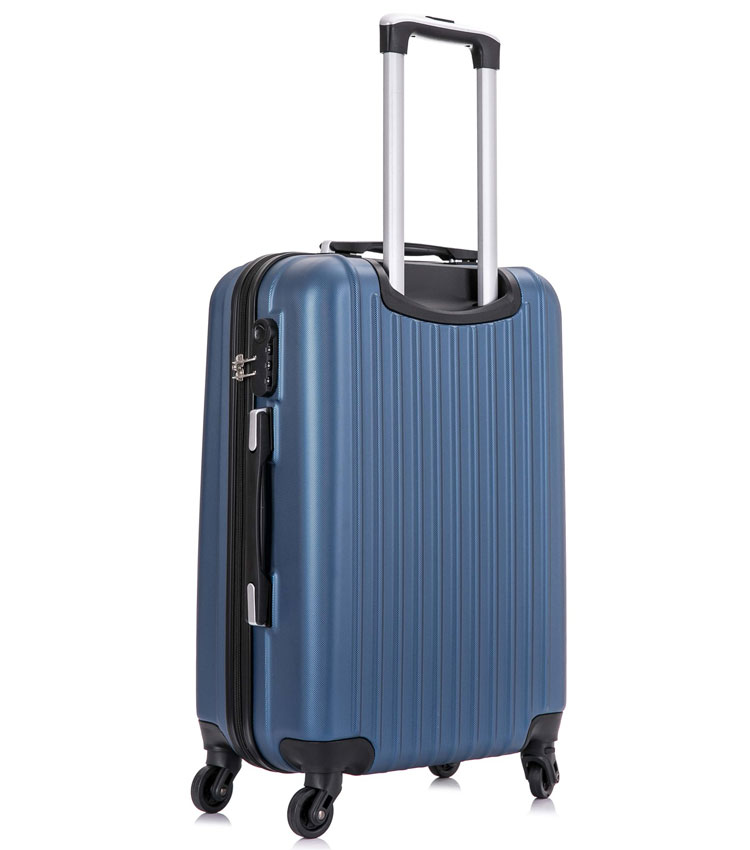 Большой чемодан спиннер Lcase Krabi Dark blue (72 см)