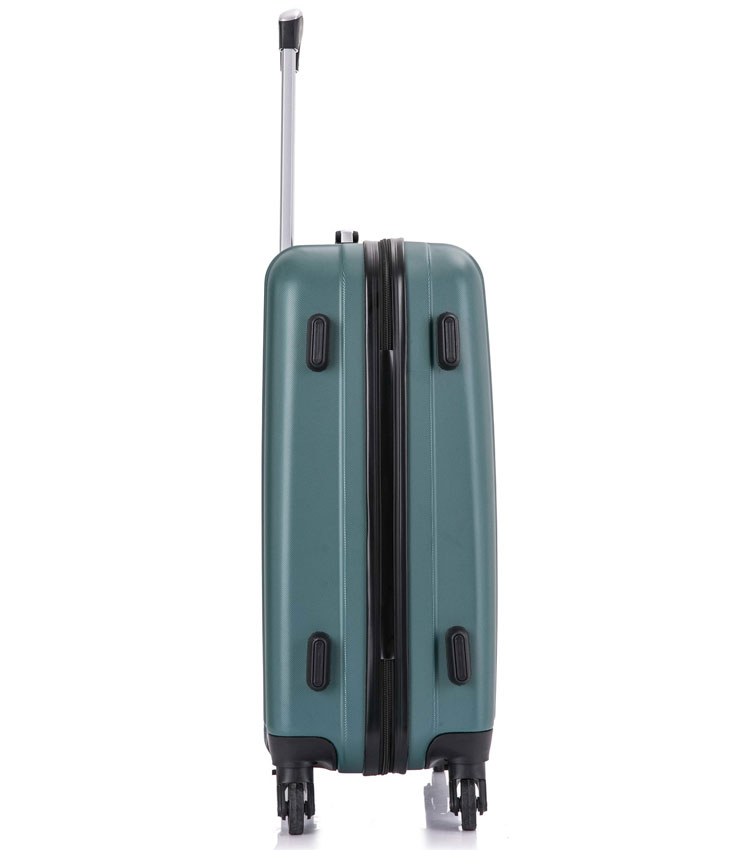 Большой чемодан спиннер Lcase Krabi Dark green (72 см)
