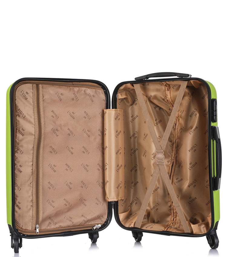 Большой чемодан спиннер Lcase Krabi Light green (72 см)