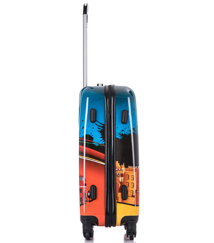 Большой чемодан спиннер Lcase LONDON BUS (72 см)