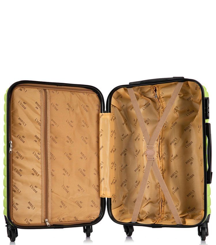 Большой чемодан спиннер Lcase New-Delhi Light green (71 см)