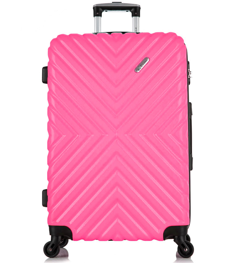 Большой чемодан спиннер Lcase New-Delhi Pink (71 см)
