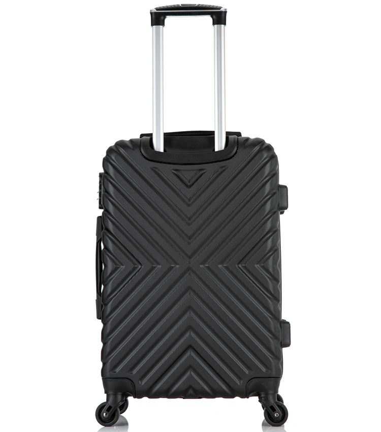 Большой чемодан спиннер Lcase New-Delhi black (71 см)