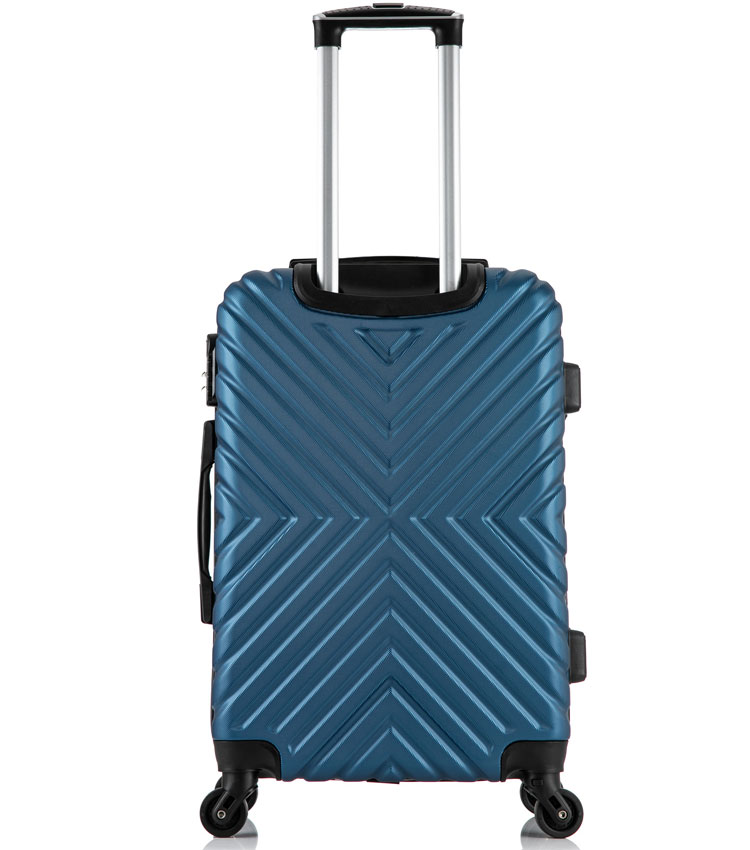 Большой чемодан спиннер Lcase New-Delhi dark blue (71 см)
