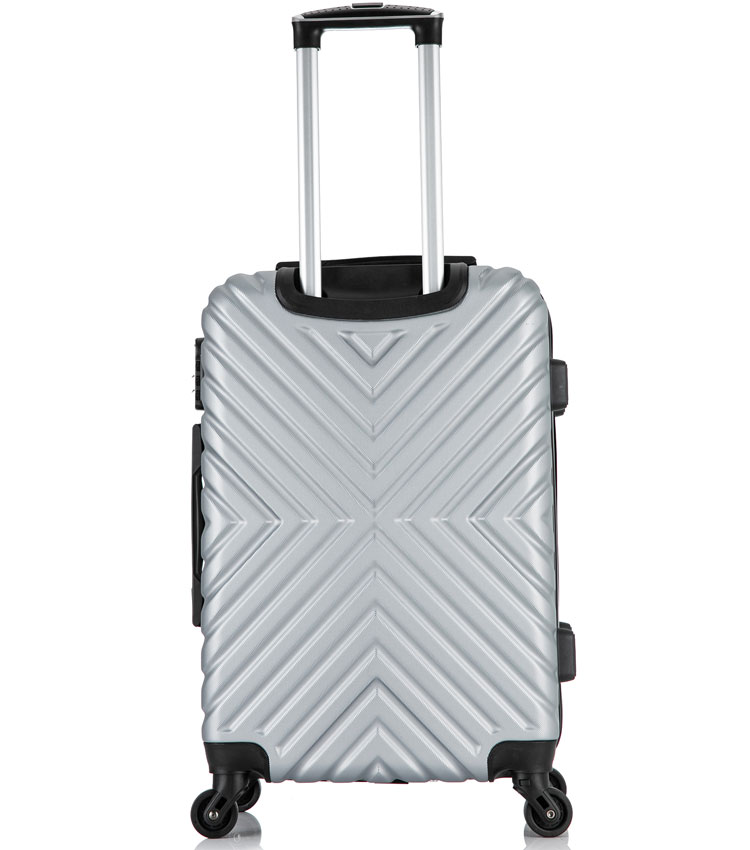 Средний чемодан спиннер Lcase New-Delhi gray (61 см)