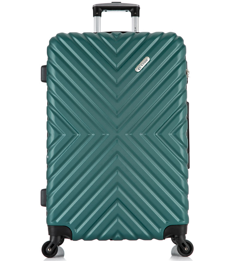 Большой чемодан спиннер Lcase New-Delhi green (71 см)