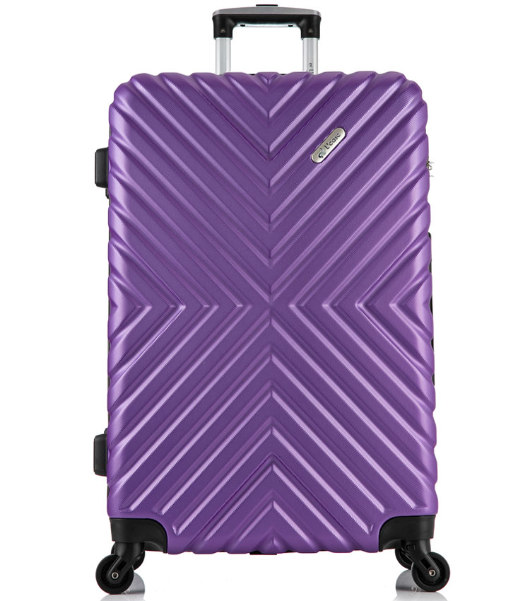 Большой чемодан спиннер Lcase New-Delhi purpule (71 см)