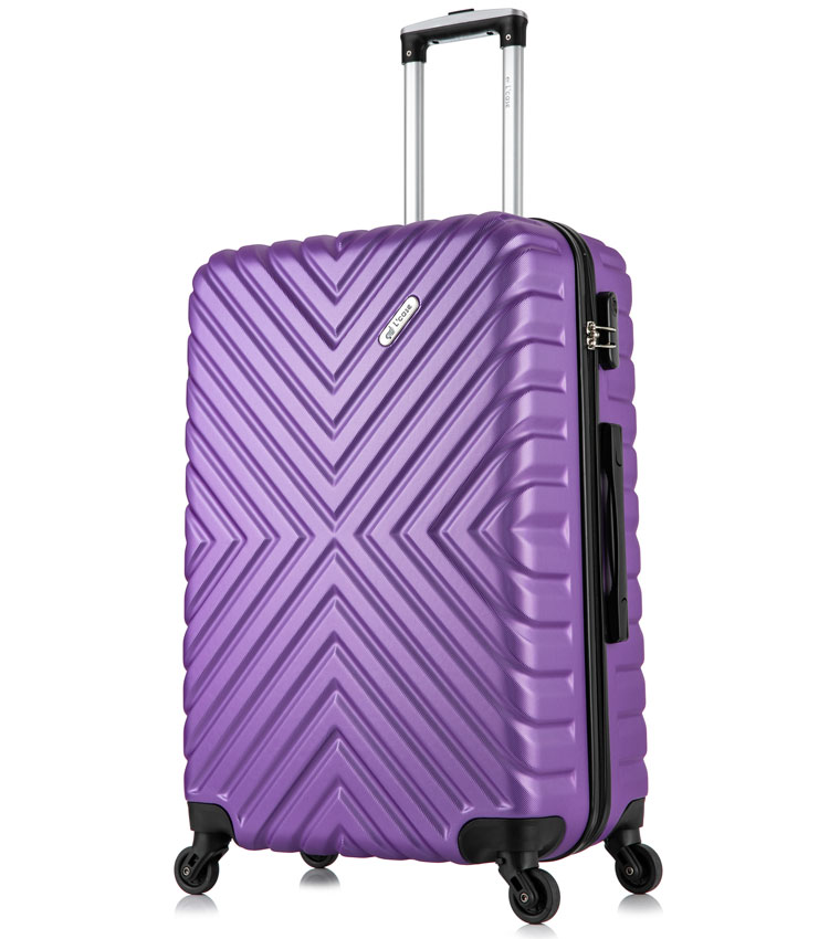 Большой чемодан спиннер Lcase New-Delhi purpule (71 см)