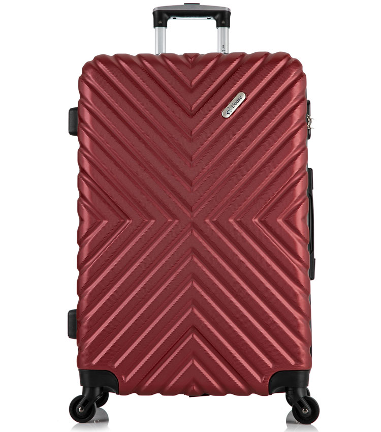 Большой чемодан спиннер Lcase New-Delhi red wine (71 см)
