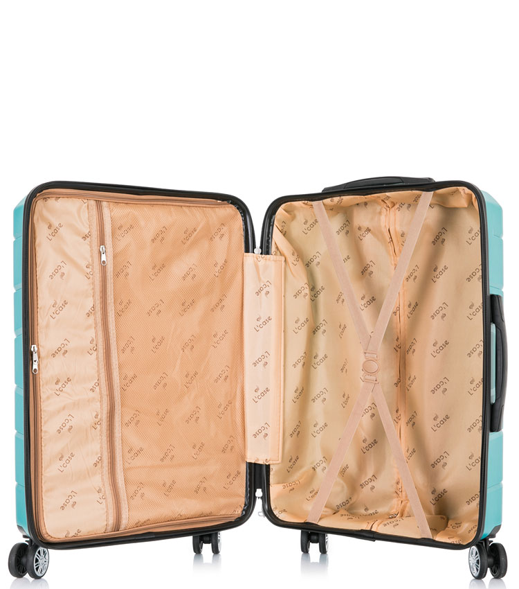 Большой чемодан спиннер Lcase Singapore green (78 см)