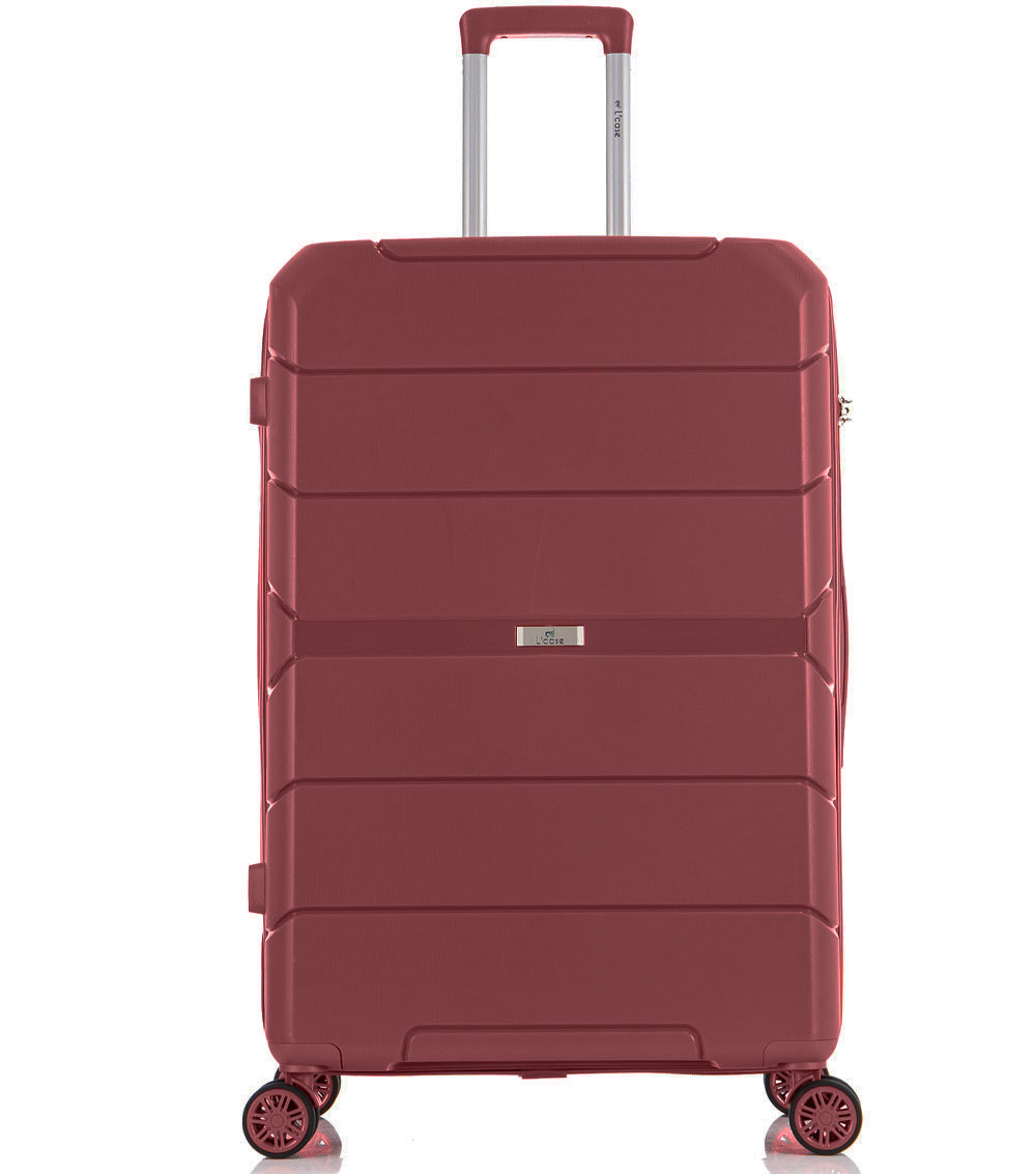 Большой чемодан спиннер L-case Singapore - Bordo (78 см)