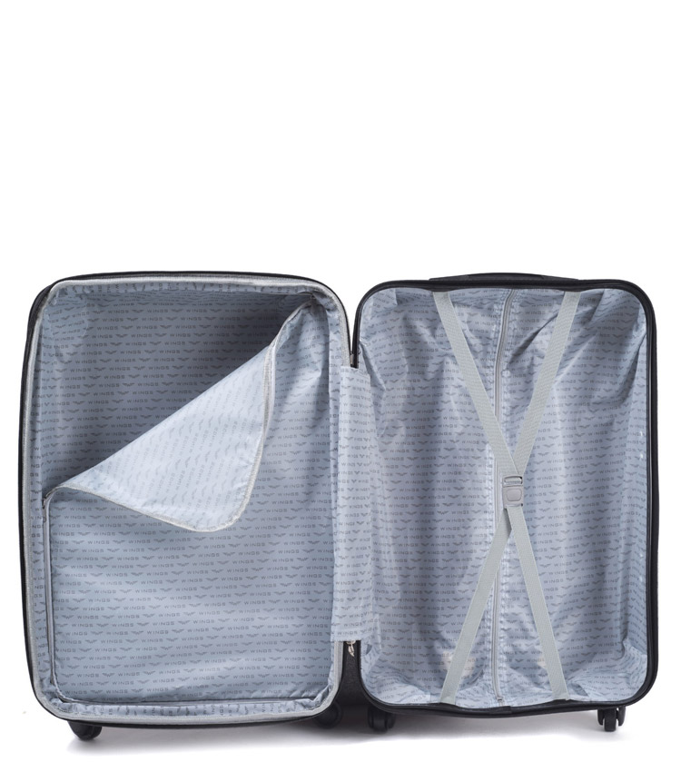 Средний чемодан Wings Flamingo 2011-3 - Dark grey (65 см)
