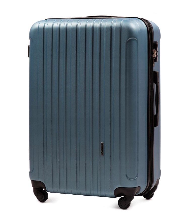 Большой чемодан Wings Flamingo 2011-3 - Silver blue (75 см)