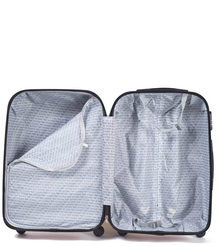 Малый чемодан Wings Goose 310-4 - Silver blue (55 см)