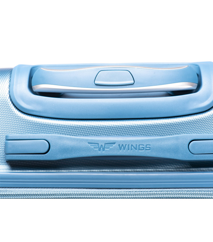 Средний чемодан Wings Goose 310-4 - Silver blue (65 см)