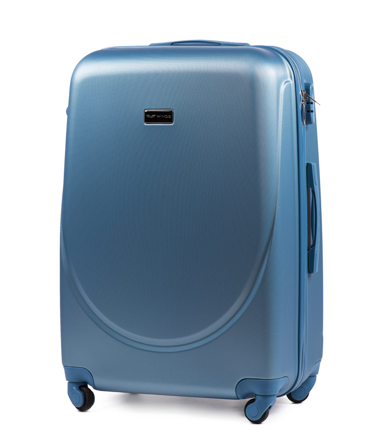 Большой чемодан Wings Goose 310-4 - Silver blue (75 см)