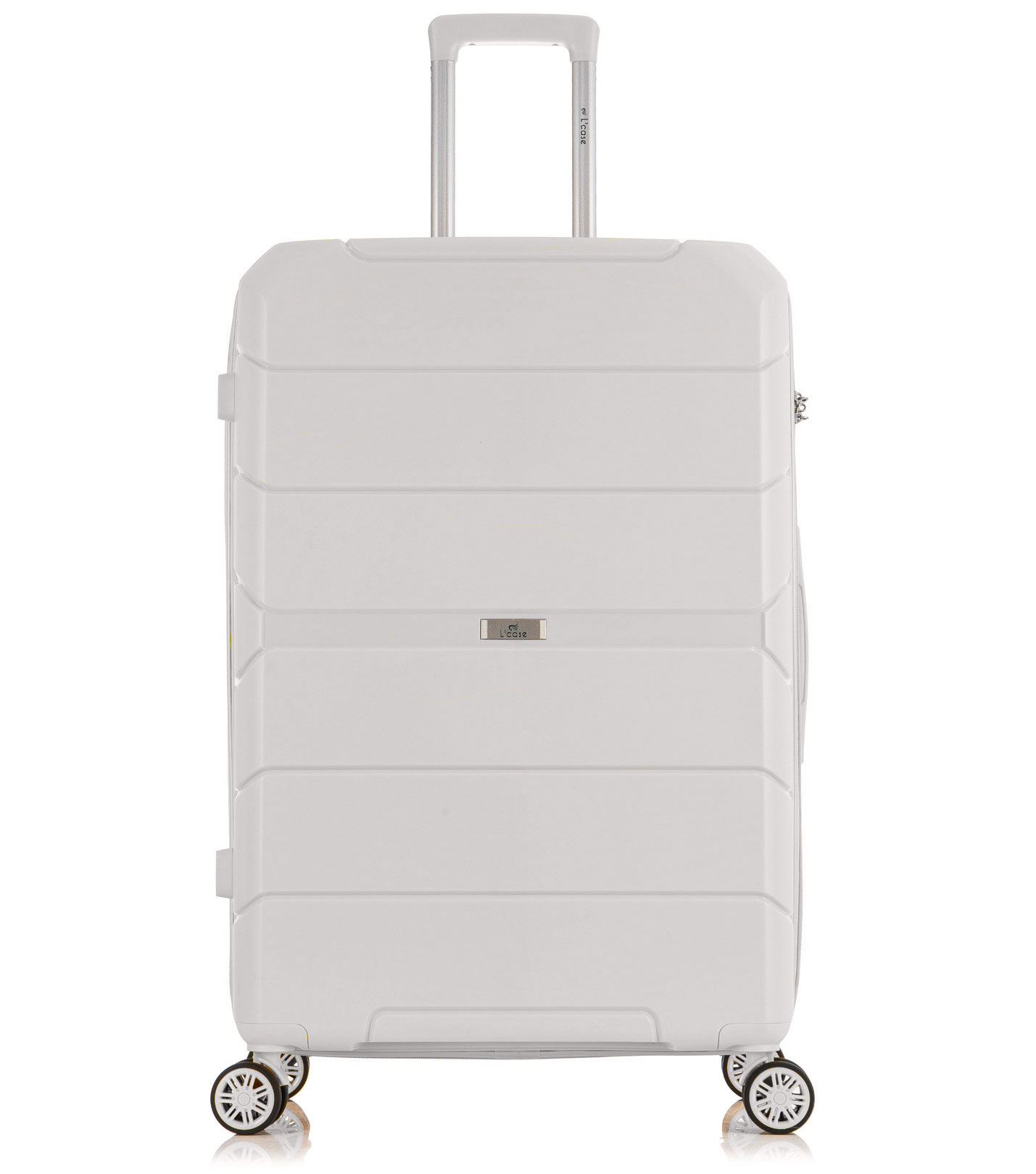 Большой чемодан спиннер L-case Singapore - Light grey (78 см)