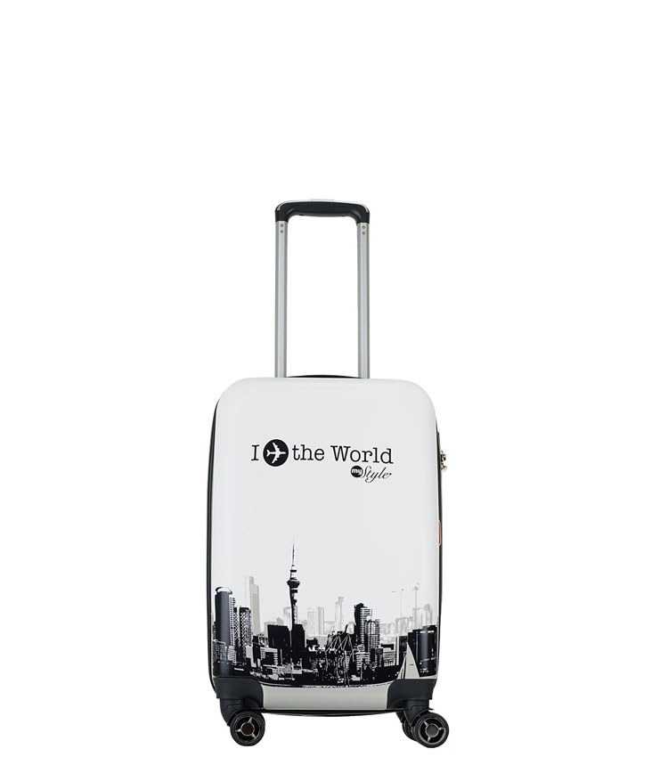 Малый чемодан спиннер Lcase I LOVE THE WORLD (52 см) ~ручная кладь~