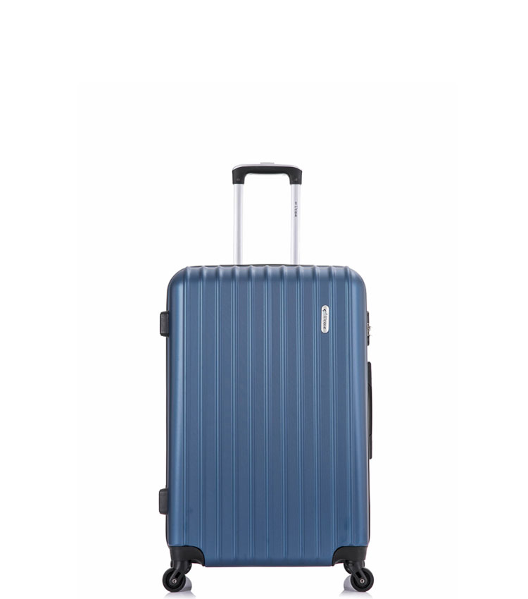 Малый чемодан спиннер Lcase Krabi Dark blue (54 см)