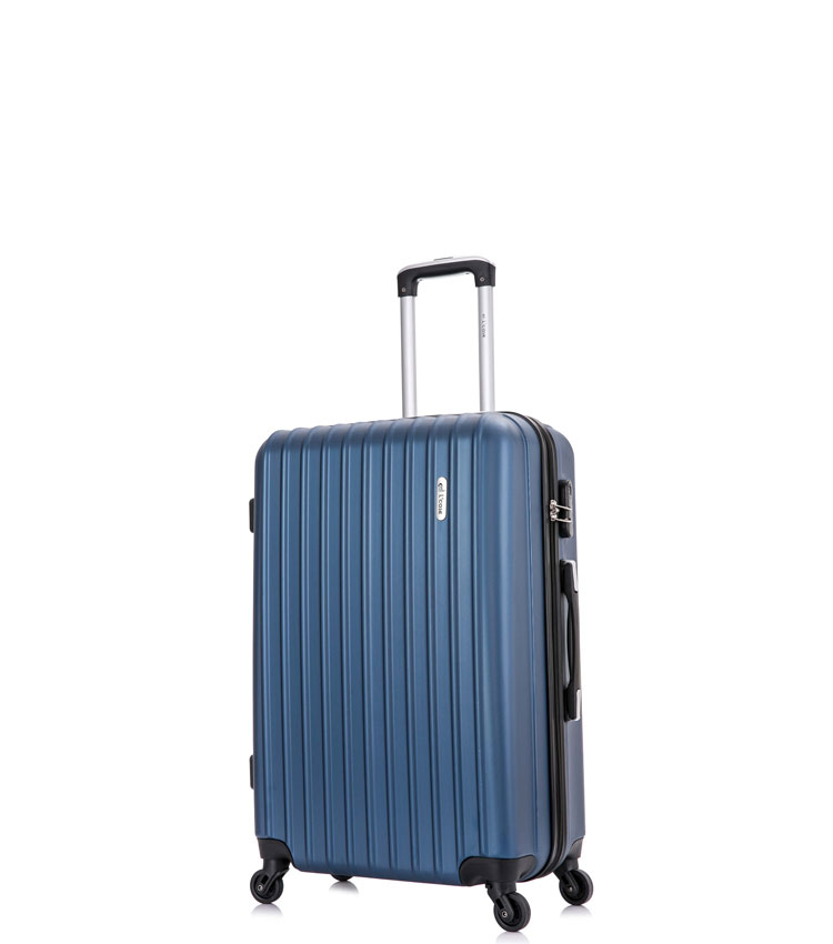 Малый чемодан спиннер L-case Krabi Dark blue (50 см)