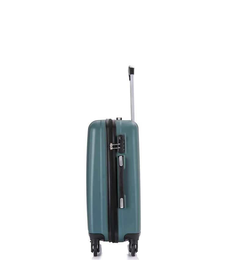 Малый чемодан спиннер L-case Krabi Dark green (50 см)