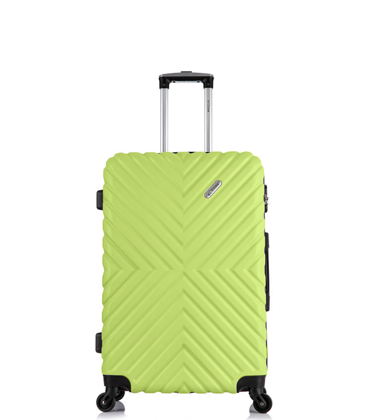 Малый чемодан спиннер Lcase New-Delhi Light green (50 см) ~ручная кладь~