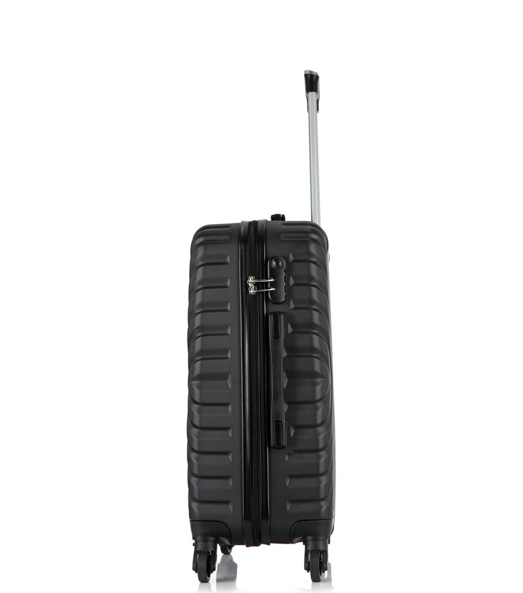 Малый чемодан спиннер Lcase New-Delhi black (50 см) ~ручная кладь~