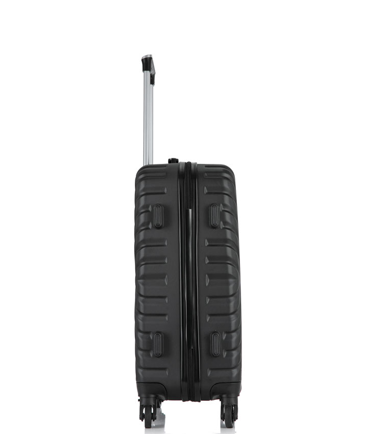 Малый чемодан спиннер Lcase New-Delhi black (50 см) ~ручная кладь~