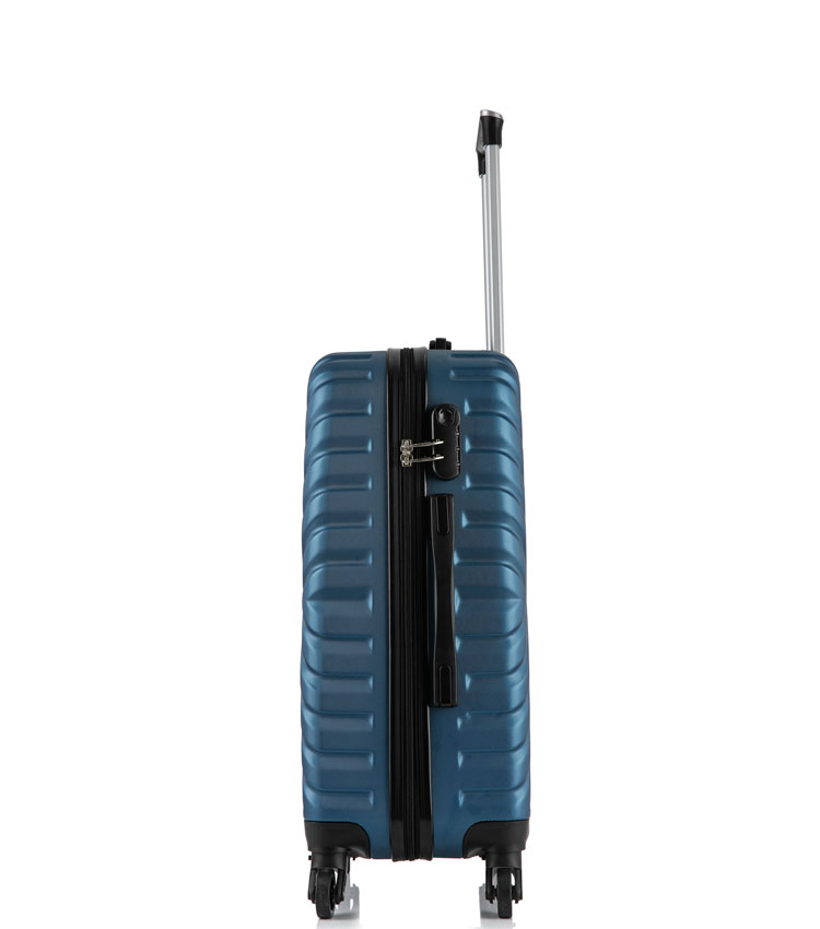 Малый чемодан спиннер Lcase New-Delhi dark blue (50 см) ~ручная кладь~