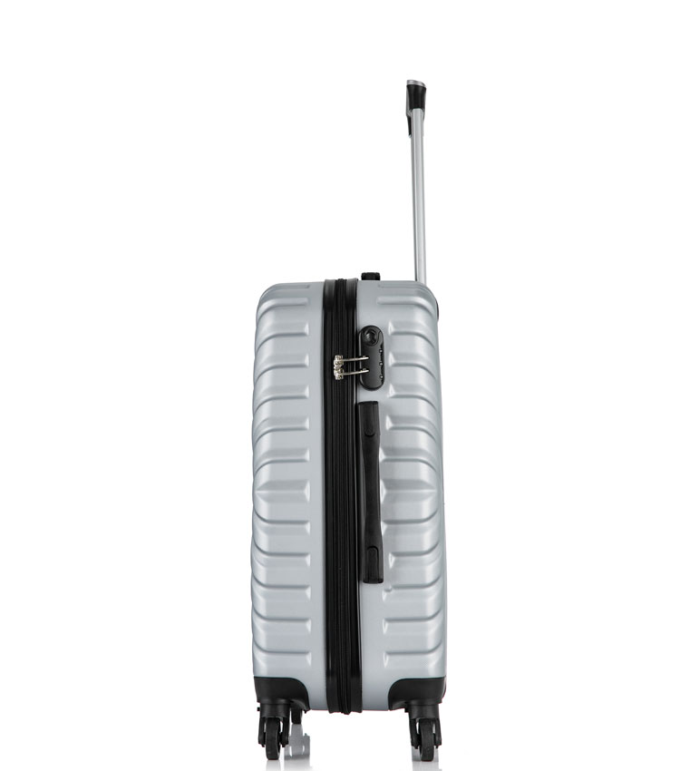 Малый чемодан спиннер Lcase New-Delhi gray (50 см) ~ручная кладь~