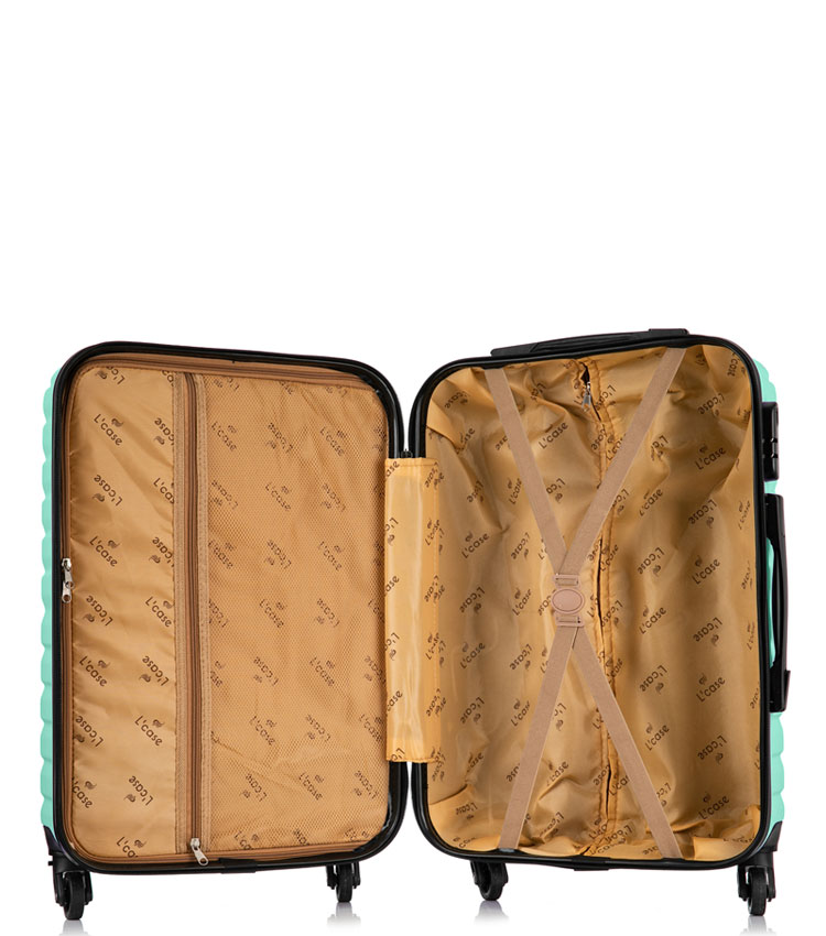 Малый чемодан спиннер Lcase New-Delhi mint (50 см) ~ручная кладь~