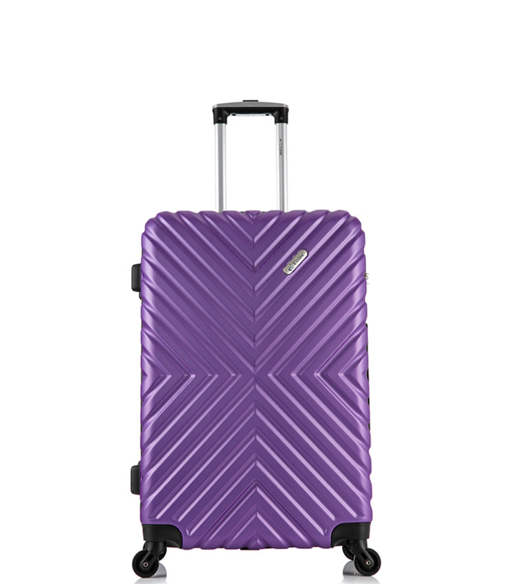 Малый чемодан спиннер Lcase New-Delhi purpule (50 см) ~ручная кладь~
