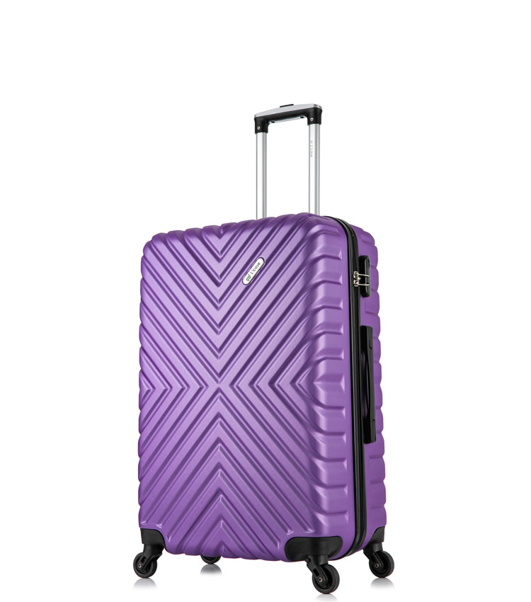 Малый чемодан спиннер Lcase New-Delhi purpule (50 см) ~ручная кладь~