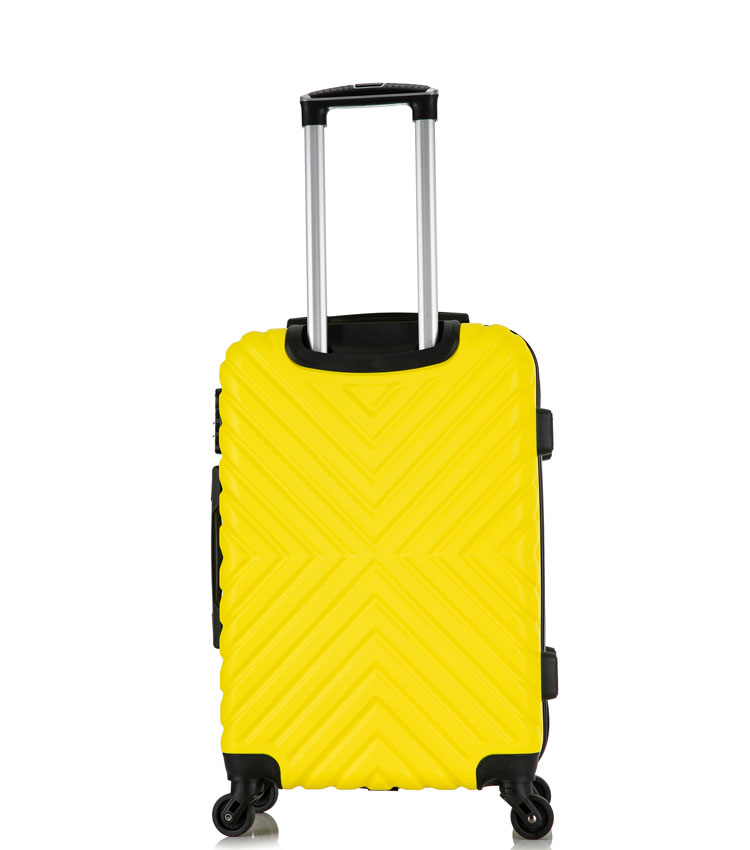 Малый чемодан спиннер Lcase New-Delhi yellow (50 см) ~ручная кладь~