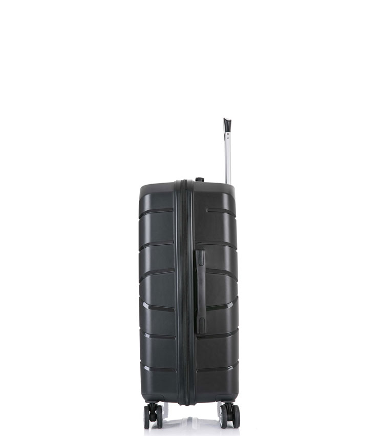 Малый чемодан спиннер Lcase Singapore black (57 см)