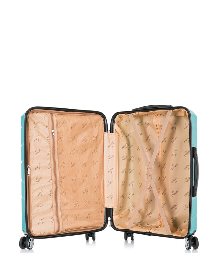 Малый чемодан спиннер Lcase Singapore green (57 см)