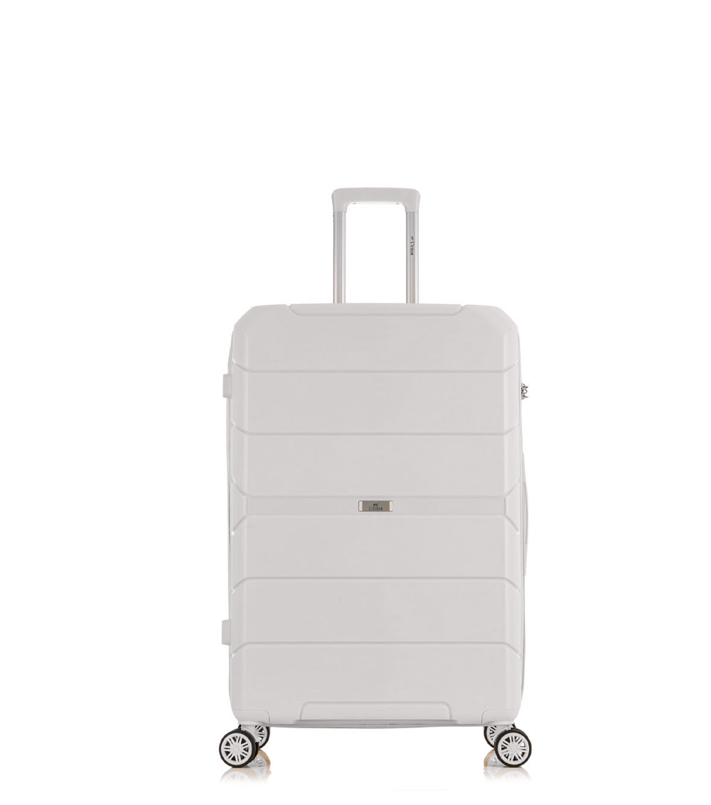 Малый чемодан спиннер L-case Singapore - Light grey (57 см)