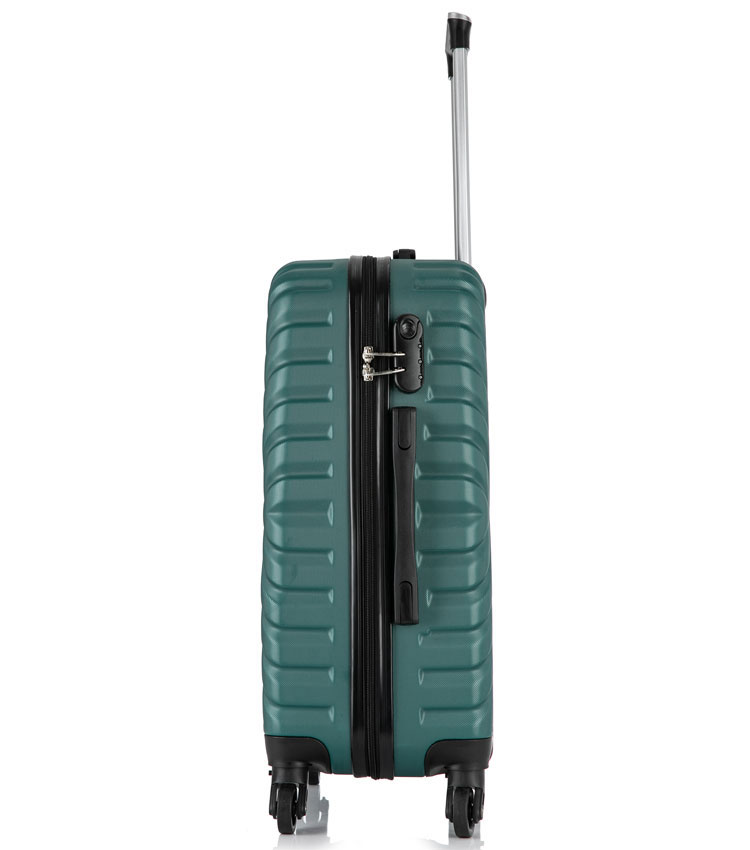 Средний чемодан спиннер Lcase New-Delhi green (61 см)