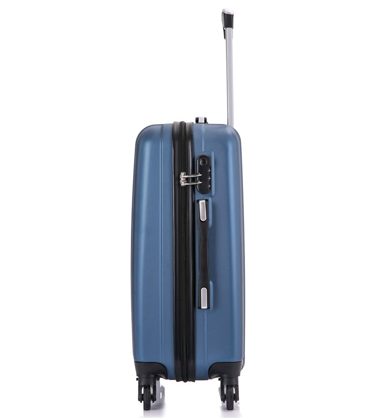 Средний чемодан спиннер Lcase Krabi Dark blue (63 см)