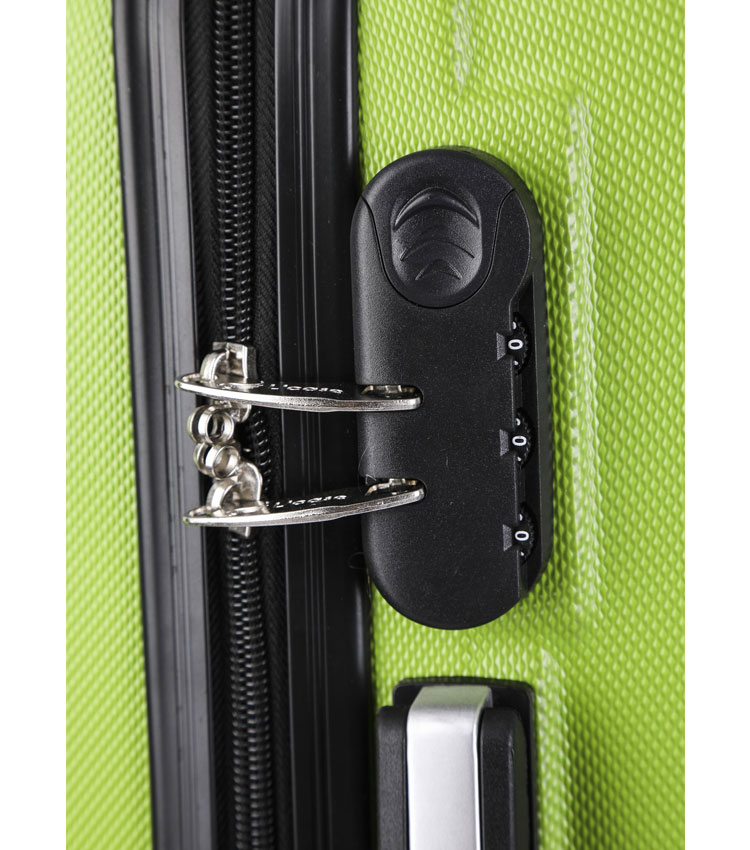 Средний чемодан спиннер Lcase Krabi Light green (63 см)