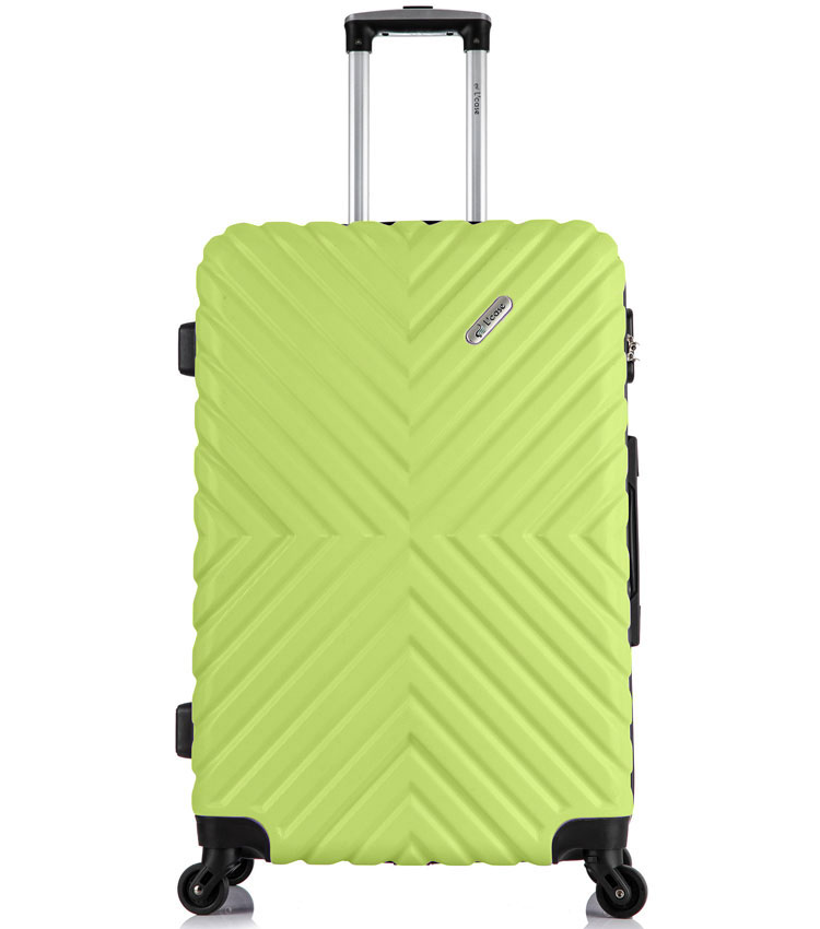 Средний чемодан спиннер Lcase New-Delhi Light green (61 см)