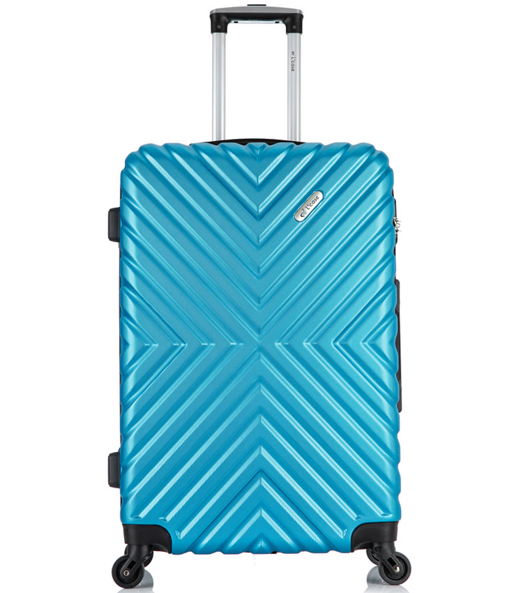 Средний чемодан спиннер Lcase New-Delhi blue (61 см)