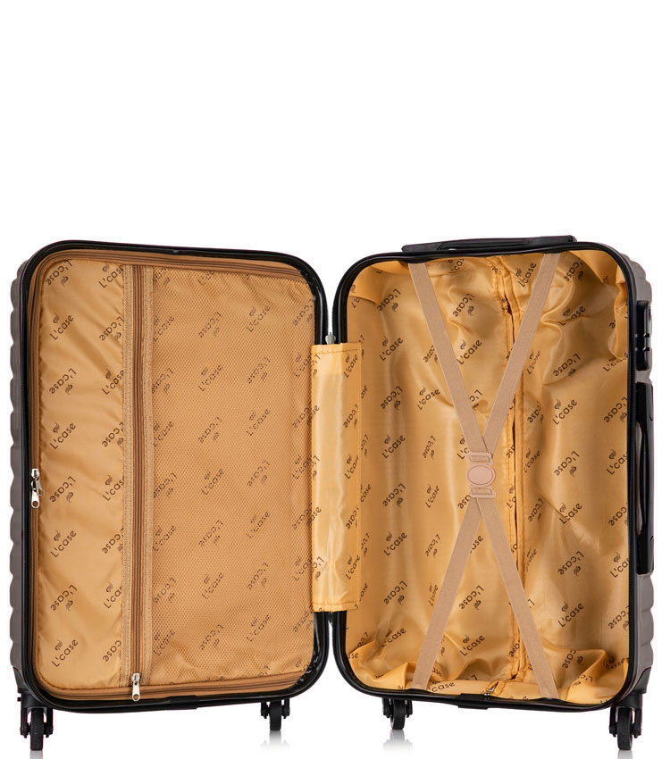 Средний чемодан спиннер Lcase New-Delhi coffee  (61 см)