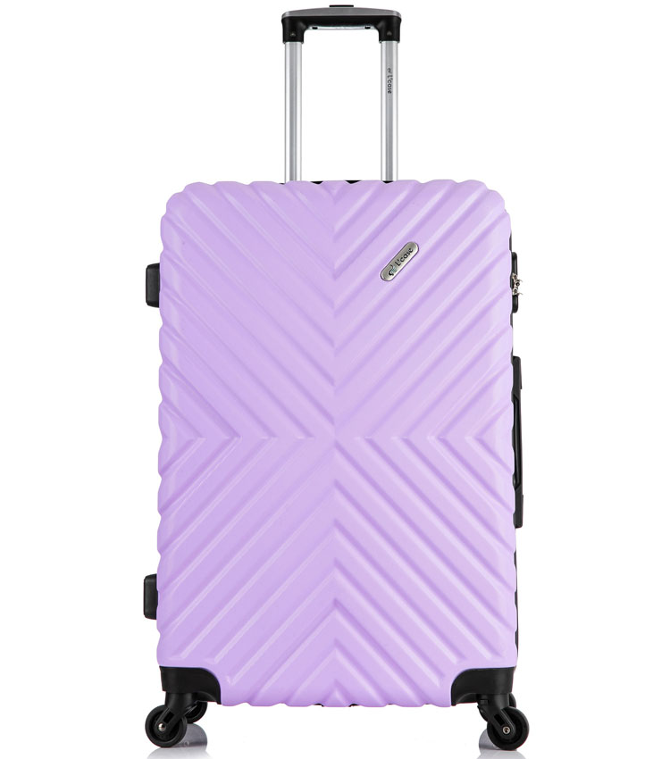 Средний чемодан спиннер Lcase New-Delhi light purpule (61 см)