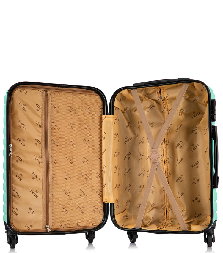 Средний чемодан спиннер Lcase New-Delhi mint (61 см)
