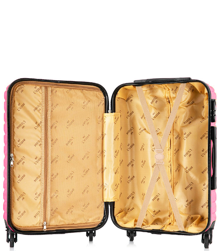 Средний чемодан спиннер Lcase New-Delhi Pink (61 см)