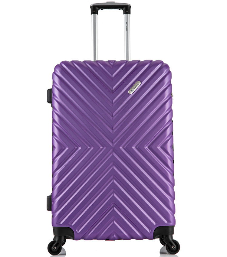 Средний чемодан спиннер Lcase New-Delhi purpule (61 см)