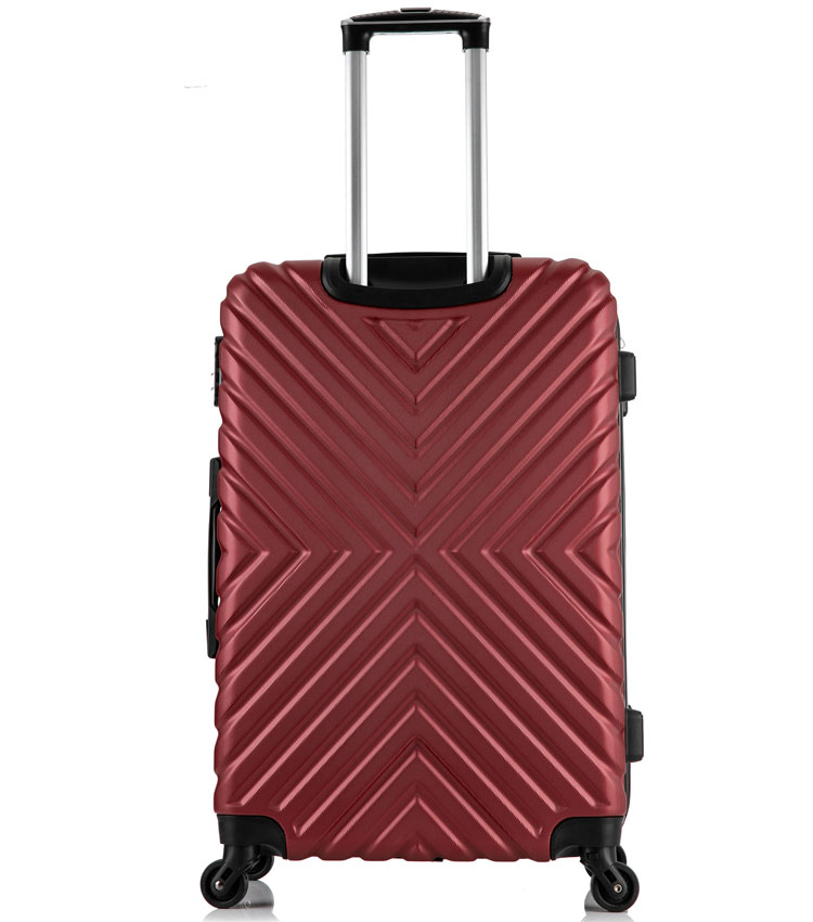 Средний чемодан спиннер Lcase New-Delhi red wine (61 см)