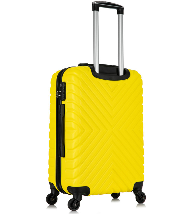 Средний чемодан спиннер Lcase New-Delhi yellow (61 см)